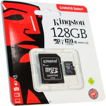 Карта памяти KINGSTON 128GB SDC10G2-128GBSP Карта памяти KINGSTON 128GB SDC10G2-128GBSP