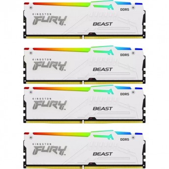 Оперативная память 128Gb DDR5 5200MHz KINGSTON FURY BEAST WHITE RGB (KF552C40BWAK4-128) (4x32Gb KIT) Оперативная память 128Gb DDR5 5200MHz KINGSTON FURY BEAST WHITE RGB (KF552C40BWAK4-128) (4x32Gb KIT)