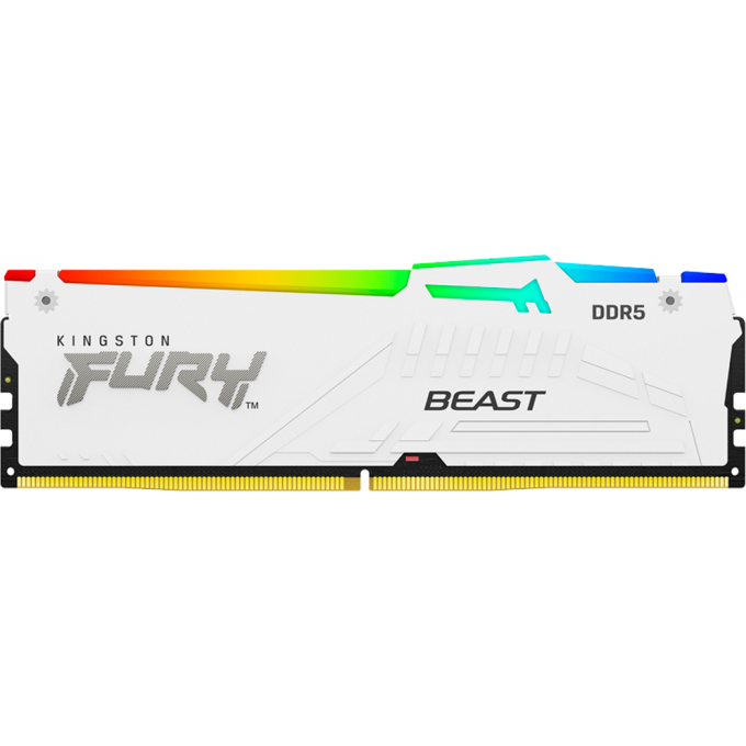 Оперативная память 32Gb DDR5 6000MHz KINGSTON FURY BEAST WHITE RGB () KF560C30BWEA-32