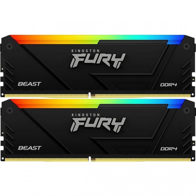 Оперативная память 64Gb DDR4 3200MHz KINGSTON FURY BEAST RGB () (2x32Gb KIT) KF432C16BB2AK2/64