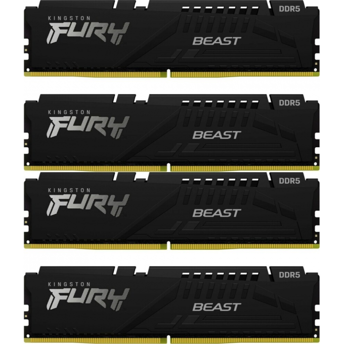 Оперативная память 64Gb DDR5 5200MHz KINGSTON FURY BEAST () (4x16Gb KIT) KF552C40BBK4-64