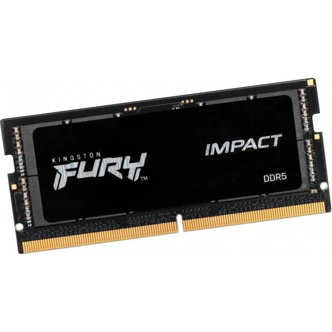 Память оперативная KINGSTON 16GB 6400MT/s DDR5 CL38 SODIMM FURY IMPACT XMP KF564S38IB-16